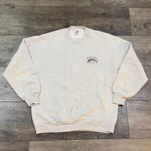 Vintage 90s Jerzees Super Sweats Kona Jacks Hawaii Surf Gray Sweatshirt - Large